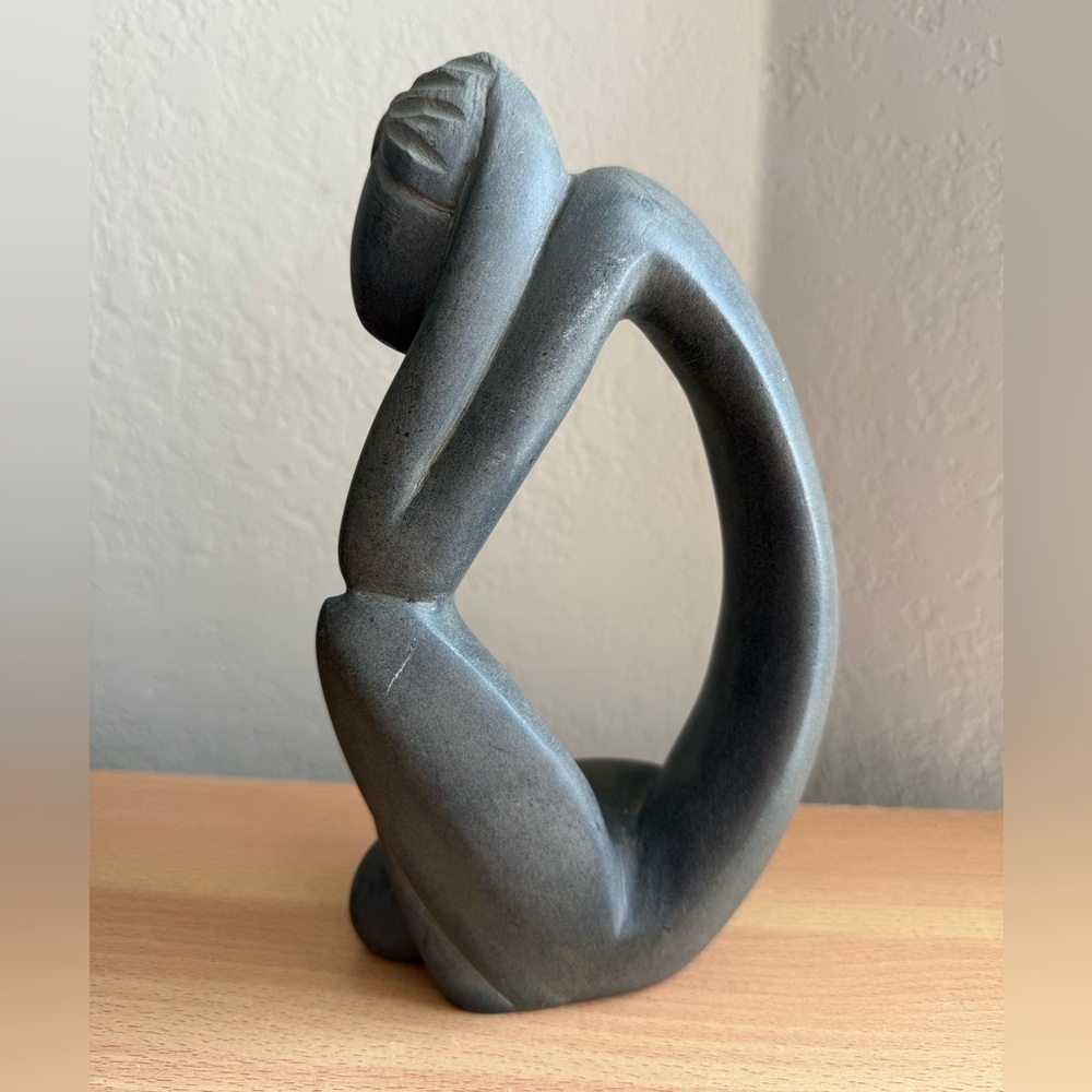 Vintage Abstract Human Form Sculpture Home Art